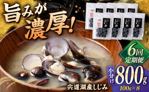 【全6回定期便】宍道湖産 「しじみ」 100g×8 島根県松江市/有限会社ヤマヲ水産 [ALDB018] 2012096 - 島根県松江市