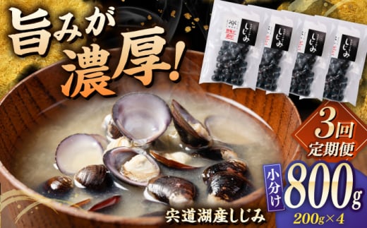 [全3回定期便]宍道湖産 「しじみ」 200g×4 島根県松江市/有限会社ヤマヲ水産 [ALDB021]