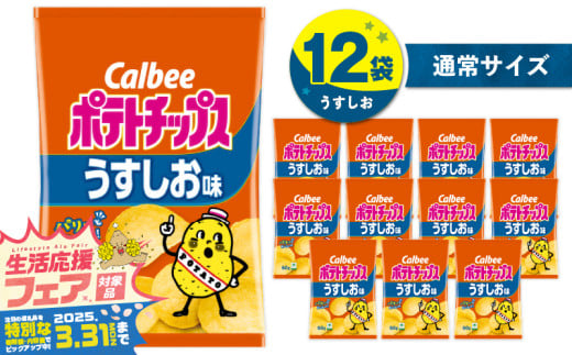 [ 期間限定 特別価格 ] カルビー ポテトチップス[うすしお]12袋 K194-002_03