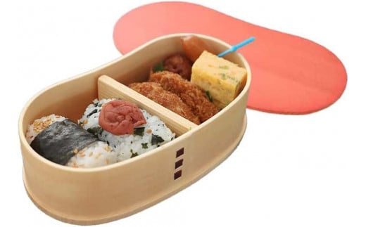 [全2種類] 紀州漆器 曲げわっぱ 豆型 カラー 弁当箱 まげわっぱ