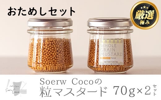 【0064209a】Soerw Cocoの粒マスタードおためしセット(70g×2セット) 調味料 からし 料理 【Food＆SpiceSoerwCoco】