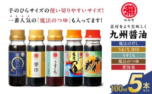 94-13　マルヤ　九州醤油100ml×5本セット