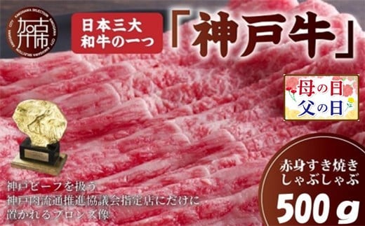 ＼父の日/神戸牛赤身すき焼き・しゃぶしゃぶ(500g)[ 神戸牛 自社牧場直送 肉のヒライ すき焼き しゃぶしゃぶ 国産 送料無料 お取り寄せ 肉 牛肉 美味しい おすすめ ][2402A00108]