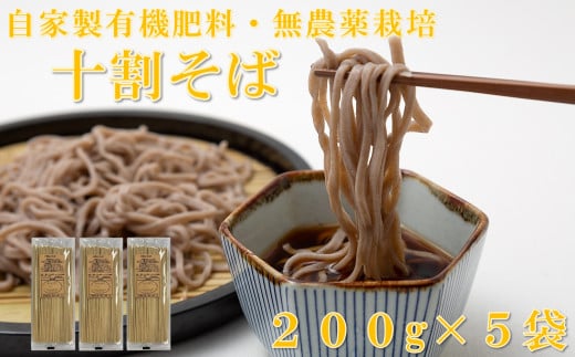 十割そば（乾麺）　200g×5袋