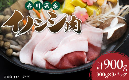 943　香川県産　イノシシ肉　300g×3パック　ジビエ　牡丹鍋