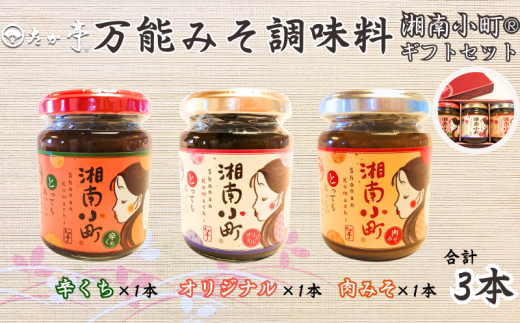 秘伝の万能みそ調味料 湘南小町 ギフトセット 肉味噌 オリジナル味噌 辛口 味噌 ミソ miso 簡単 健康志向 時短レシピ 万能調味料 調味ダレ 焼きおにぎり 厳選 国産 無着色 無香料 保存料ゼロ 和食 料亭 手作り 鵠沼海岸 湘南の味処 たか亭 神奈川 湘南 藤沢 1315504 - 神奈川県藤沢市