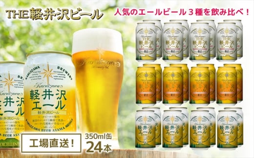 【9ヶ月定期便】THE軽井沢ビール　3種24缶　飲み比べ　セット　クラフトビール　地ビール　長野県 【 軽井沢ブルワリー お中元 お歳暮 母の日 父の日 家飲み おすすめ　お取り寄せ 内祝い ギフト 送料無料 晩酌 長野県 佐久市 】