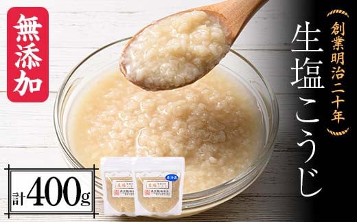 創業明治二十年 もりたの生塩こうじ 200g×2個 【森田麹・味噌店】 無添加 こうじ 糀 麹 塩 調味料 発酵食品 隠し味 お取り寄せ 天然醸造 食品 青森県 南部町 F21U-422 1424135 - 青森県南部町
