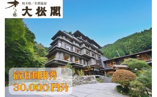 【名栗温泉大松閣】宿泊利用券30,000円分[52211000]