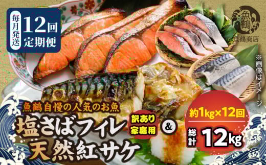 G60-T88_魚鶴自慢の人気のお魚全12回定期便