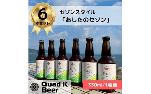 【香川県丸亀市・多度津町共通返礼品】クラフトビール【Quad K Beer】セゾンビール 330ml　6本セット【B-65】