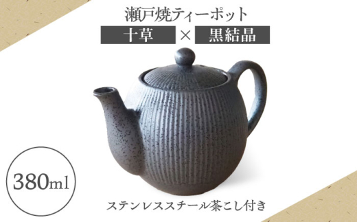 【瀬戸焼】ティーポット 十草 黒結晶 380ml（2人用）【矢野製陶所】 / おうちカフェ ティータイム 癒し [BBCP004] 1512156 - 愛知県瀬戸市