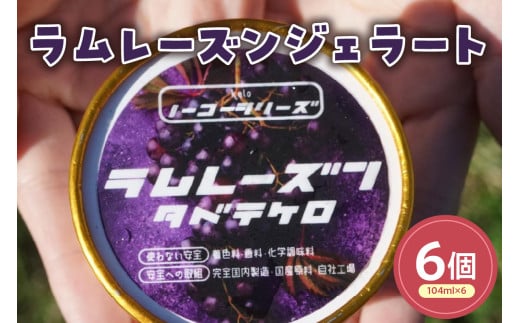 ラムレーズンジェラート(104ml)〔6個入り〕 レーズン アイス スイーツ 洋菓子 お菓子 デザート 贈答 贈り物 ギフト プレゼント お取り寄せ 送料無料 山形県 米沢市 2086448 - 山形県米沢市