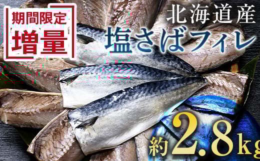  北海道産 無添加 塩さばフィレ約2.8kg＜釧之助 ご飯に合うおかずの定番＞ 北海道 笹谷商店 釧之助 無添加 天然  F4F-8043