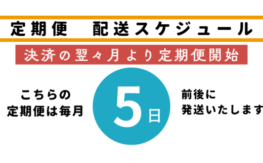 毎月5日前後に発送いたします♪