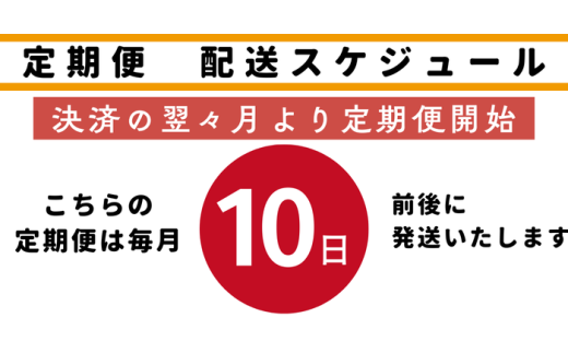 毎月10日前後に発送いたします♪
