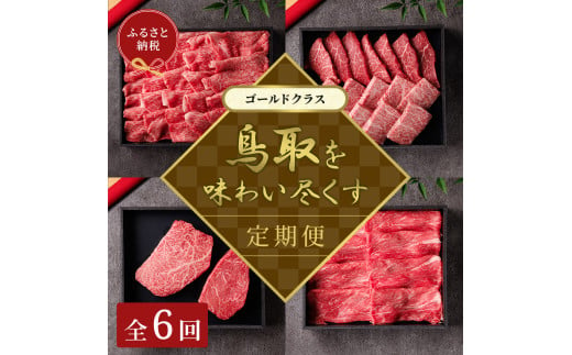 ９９１．【和牛セレブ（鳥取和牛定期便：6回）】ゴールドクラス《検索用ワード:牛肉 すき焼き ステーキ しゃぶしゃぶ 焼き肉 焼肉》