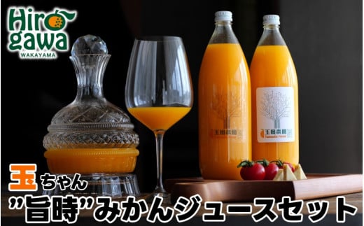 旨時 玉ちゃん みかん ジュース 2本セット ( 極早生 ・ 早生 ) 14000円 / ストレート 100％ 無添加 温州みかん みかんジュース フルーツ ストレートジュース 早生 【tmd100-set-2】 2026148 - 和歌山県広川町