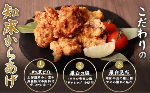 【レンジで簡単】知床からあげ【知床の塩・にんにく醤油・塩こうじ】むね750g（250g×各1パック）