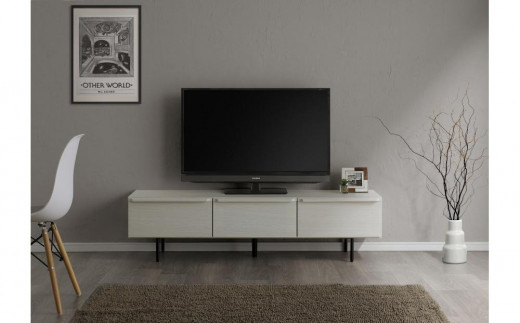 大川家具 幅153cm テレビボード ホワイト -elm-エルム 2026377 - 福岡県大川市