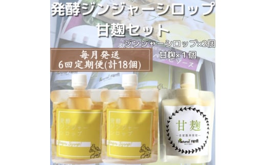 <毎月定期便>ジンジャーシロップ&甘麹 全6回 FF-6023【4050295】 1527858 - 鹿児島県枕崎市