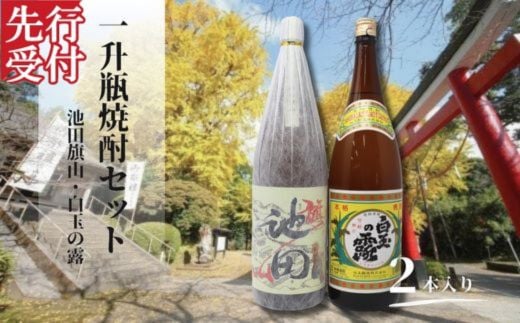 ☆先行受付☆No.1426　池田旗山・白玉の露（一升瓶） 2本セット