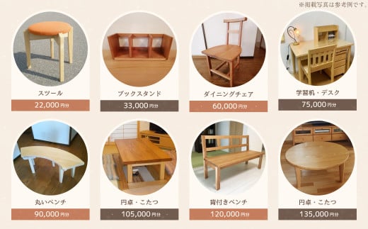 【家具 手作り オーダーメイド】 丸テーブル・書棚・一枚板等 オーダー家具 制作権 (300,000円分)