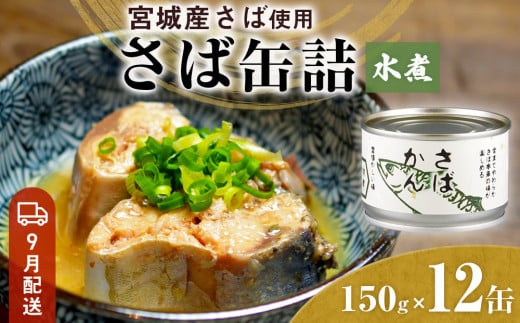 【9月配送】缶詰 さば缶詰 水煮 12缶 サバ缶 鯖缶 さば缶 鯖 国産 常温 長期保管 ローリングストック 備蓄 常温保存 防災 非常食 キャンプ 保存食 長期保存可 缶詰め セット 保存料 無添加 STIみやぎ 石巻応援 2031000 - 宮城県石巻市