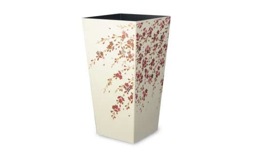蒔絵調 ダストボックス L角 9.5L 桜ホワイト タツクラフト 【Tk148】【ttcf027】 1747362 - 和歌山県由良町