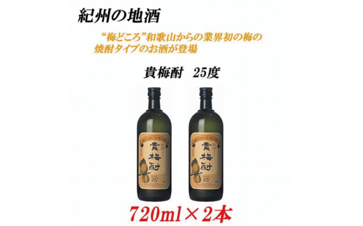 紀州の地酒 貴梅酎 きばいちゅう 25度 720ml×2本【EG09】【evg909】 1746813 - 和歌山県由良町