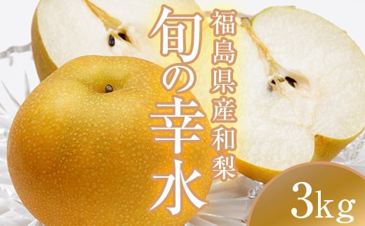 阿部農縁 福島県の和梨 甘くて水分豊富な旬のなし 幸水3kg(8〜11玉) ギフト・贈答用