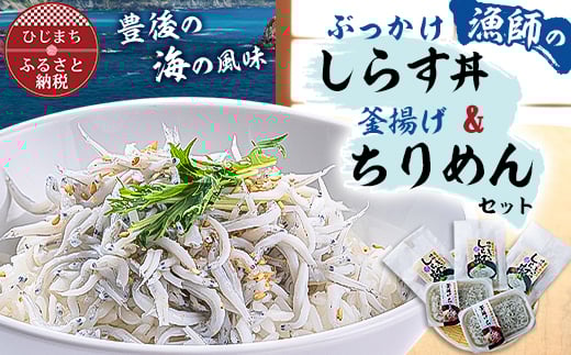 豊後の海の風味　口いっぱいに広がる新鮮な味わい　漁師のぶっかけしらす丼&釜揚げちりめん_ ちりめん しらす 海鮮 釜揚げ 人気 おすすめ 送料無料 贈答 ギフト プレゼント 冷凍 新鮮 旬 【1401172】 865580 - 大分県日出町