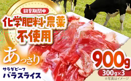 【11月以降順次発送】 サラダビーフ バラ スライス 300g×3パック《足寄町》【ありがとう牧場】牛肉 ビーフ 肉 ミート 牛 焼肉 牛丼 カレー BBQ 北海道 [BEAH006] 2032095 - 北海道足寄町