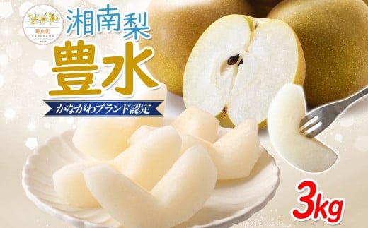 湘南梨 3kg 豊水 寒川町産 箱 湘南 常温 かながわ ブランド 甘い 強い やさしい 酸味 果汁 ジューシー ナシ シャキシャキ 送料無料 栽培 樹上 完熟 天利梨園 種類 果物 夏 旬 冷蔵庫 収穫 直後 7月 神奈川県 寒川町