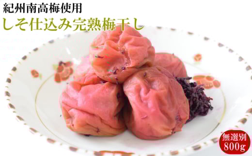 紀州南高梅使用 しそ仕込み完熟梅干し 無選別 約800g 塩分 約10％ [TM196]【tec985】 1979979 - 和歌山県由良町