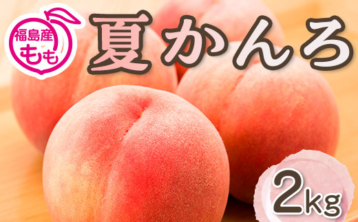 阿部農縁 福島の桃 夏かんろ2kg(8〜9玉) ギフト・贈答用 ふくしまの完熟もも