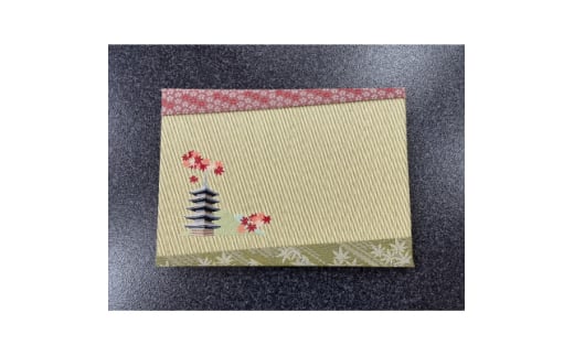 刺繍入りミニ畳(五重塔)　おしゃれな和風インテリア　京都のおみやげ・プレゼント　マウスパッドにも【1561326】
