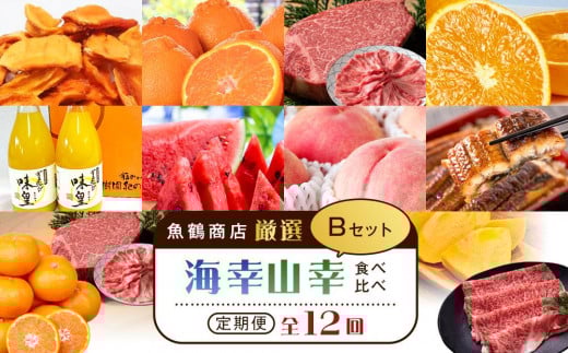 【魚鶴商店厳選！】人気の海幸山幸食べ比べ【定期便全12回】セットB【UT110】 597571 - 和歌山県高野町