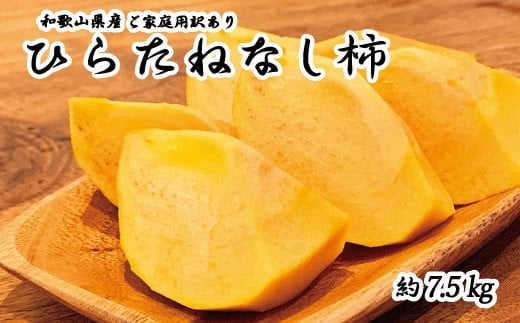 【ご家庭用】平核無柿（ひらたねなしがき）約７.５kg 和歌山秋の味覚【2025年発送】【UT32】【uot718A】 480713 - 和歌山県由良町