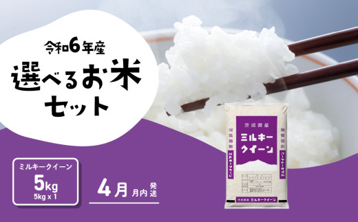 ミルキークイーン 5kg 令和6年産 4月発送 先行予約 精米 白米 茨城県産 八千代町 米 人気 [SF105yai]