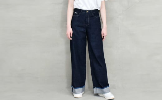 【SIZE:1】T-ASSACレディースジーンズ「WIDE／INDIGO」（ワイド）【T-ASSAC シーンズ スキニー ジーパン 児島デニム デニム 衣類 岡山県 倉敷市 おすすめ 人気】 656365 - 岡山県倉敷市