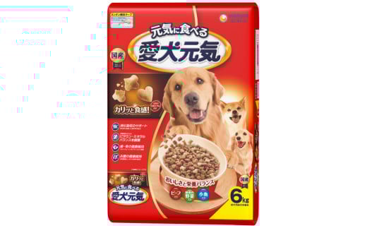 3562 愛犬元気 ビーフ・緑黄色野菜・小魚入り 6.0kg