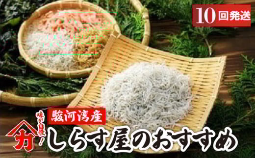 しらす 味が自慢の駿河湾産しらす屋のおすすめ 10回 発送 定期便 しょうゆ しらす 干し 釜揚げ 料理 丼 チャーハン パスタ うどん ごはん おかず おすすめ 新鮮 海 海鮮 静岡県 牧之原市 ヤマカ藤田商店 732613 - 静岡県牧之原市