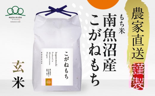 【令和7年新米予約】玄米5kg 南魚沼産こがねもち（もち米）※令和7年9月中旬から順次発送・農家直送_AG 1160135 - 新潟県南魚沼市