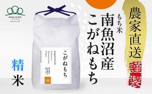 【令和7年新米予約】精米5kg 南魚沼産こがねもち（もち米）※令和7年9月中旬から順次発送・農家直送_AG 1160134 - 新潟県南魚沼市
