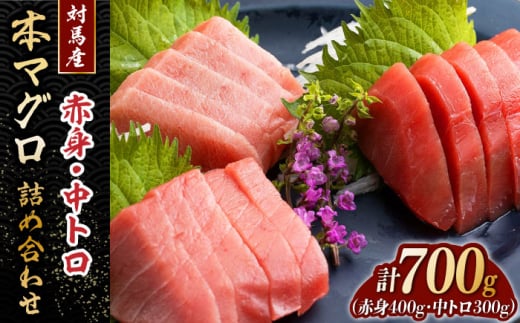 対馬産 本マグロ 700g（赤身400g、中トロ300g） ≪対馬市≫【桐谷商店】 トロの華 対馬 新鮮 マグロ トロ 鮪 刺身 鮮度抜群 [WAQ047] 2051150 - 長崎県対馬市