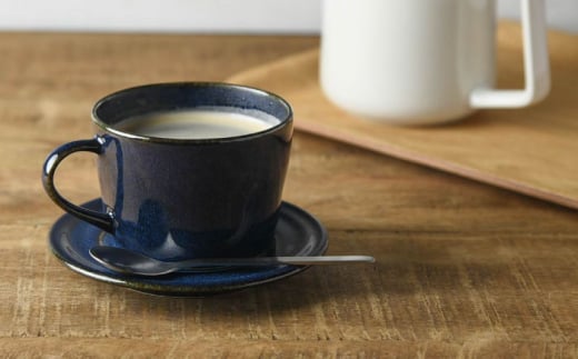 【美濃焼】 北欧ブルー コーヒーカップ＆ソーサー 1セット 3516162 瑞浪市 / やまに 食器 皿 陶磁器 [AZCR011] 833682 - 岐阜県瑞浪市