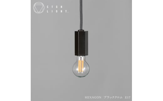 CTSH LIGHT. ペンダントライト＜HEXAGON ブラッククロム E17＞ 瑞浪市 / ジオニック 照明器具 ソケット 鉄 ブラック [AZBQ093] 833472 - 岐阜県瑞浪市