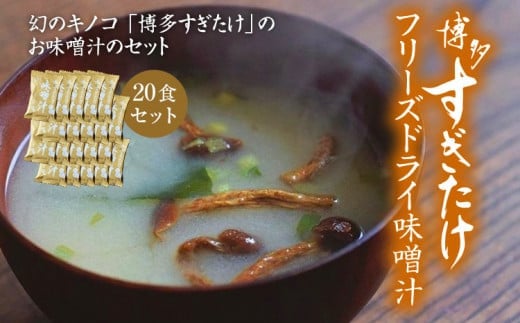 博多すぎたけ　フリーズドライ味噌汁（20食セット）　AU01