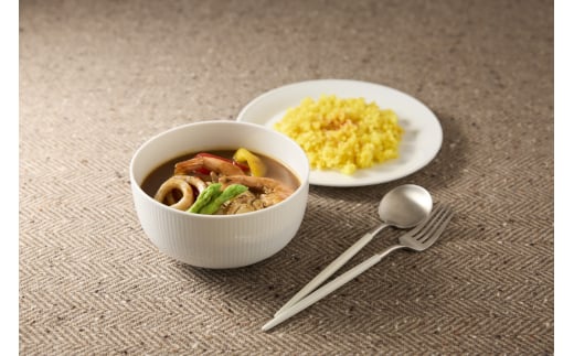 【美濃焼】 miyama. カレー うつわ スープ カレー皿 2点セット 白磁 瑞浪市 / ミヤマプランニング 食器 皿 ボウル [AZCM059]